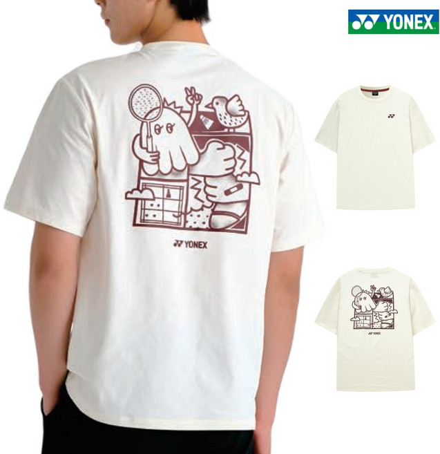 요넥스 남자 여자 공용 오버빗 반팔티 253TS038U