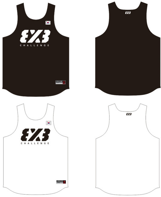 RUCKERPARK 3X3양면져지 - 경량 리버서블 농구나시 국대 농구유니폼 연습져지