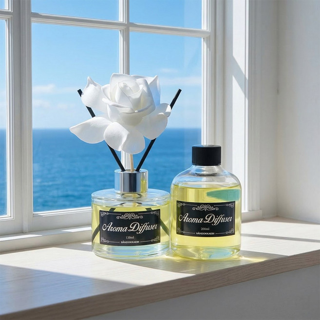 산도깨비 뉴아로마 디퓨져 피치 본품 + 리필 set, 2.new 망고자스민 본품 130ml+리필 200ml, 130ml, 1개