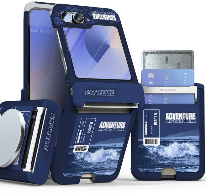 이디즌 갤럭시 Z플립 케이스 힌지보호 카드 수납 맥세이프 지원 자석 내장 충격방지 범퍼 일러스트 힌지아머 플립 7 6 5