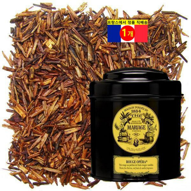 Mariage Freres 마리아쥬 프레르 프랑스 명품 루즈 오페라 루이보스 홍차 붉은 과일 바닐라 향 100g 1개, 1개입