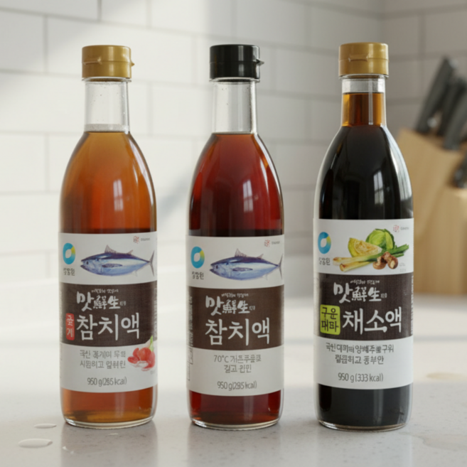 맛선생 950g 3병 참치액꽃게참치액구운대파채소액), 3개