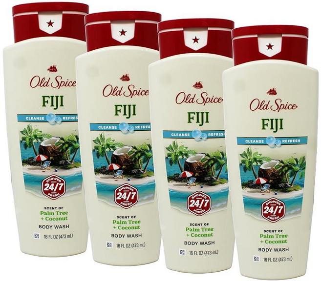 Old Spice 남성용 보디 워시 16온스 4팩, 475ml, 4개