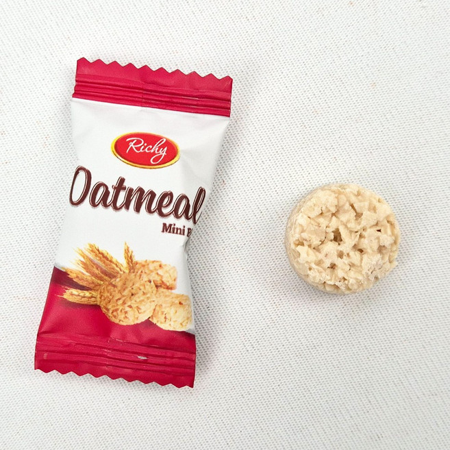 리치 오트밀 미니바이트 인간사료 개별포장 낱개 소분 판매 사무실 간식 어린이집 답례품, 2.5g, 50개