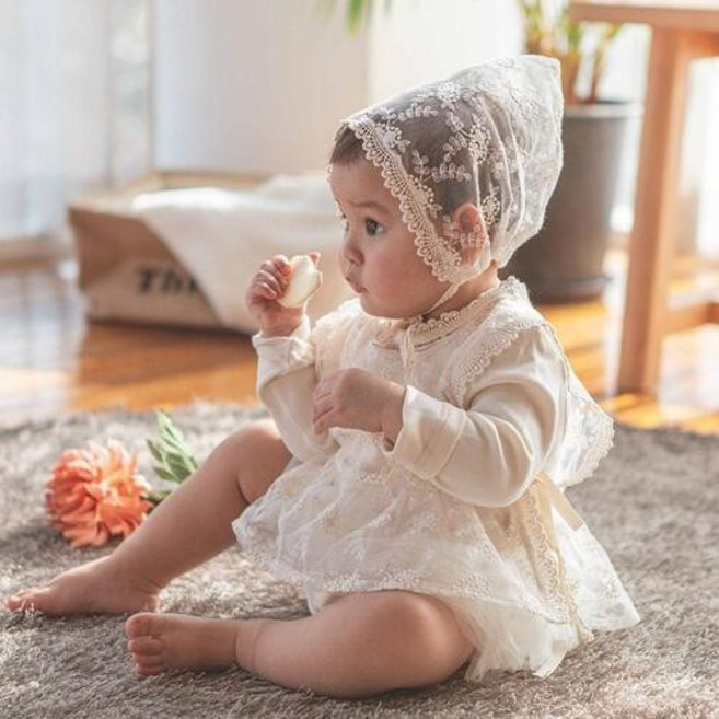 [출산백일선물] 우이동금손 안나 레이스 베스트 4종세트 (포장+쇼핑백동봉)