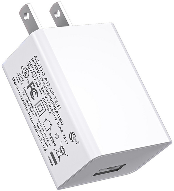 10W 電源適配器 5V 2A 適用100V-240V電壓, 白色, 1個, 0