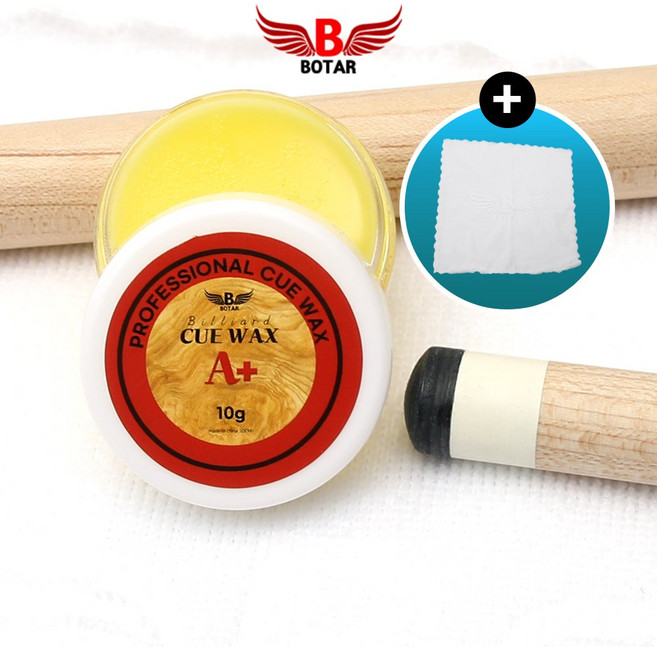 [보타르] A+ 프리미엄 휴대용 큐 왁스 당구 큐대 전용 광택 큐청소 관리용품 /특별할인가, 큐 왁스 10g + 증정용 광택천 1개, 1개