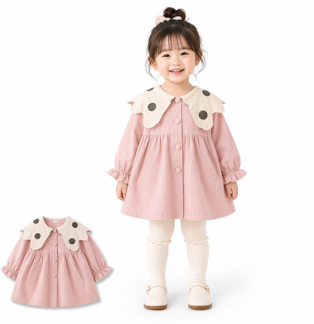 여아 유아 아기무스탕 떡볶이 롱코트 키즈 아동복 주니어옷