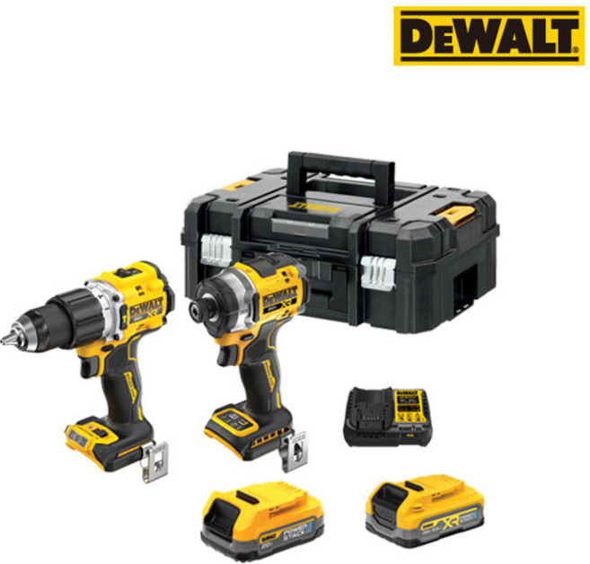 [디월트] DCK2047E1S1T / 20V MAX XR BL 파워스텍 DCF860N + DCD806N 1.7Ah + 3.5Ah 충전 콤보세트 (Tstak), 1개