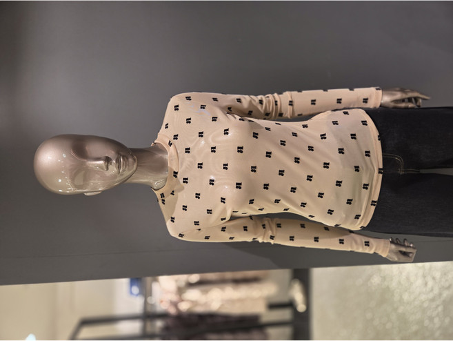 제시뉴욕 MFM5TQ2160 로고 디테일 매쉬 탑