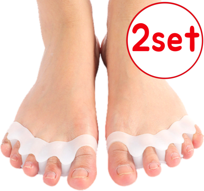 미소다믄 실리콘 밸런스 발가락링 오른발+왼발 2SET(4p), 2세트