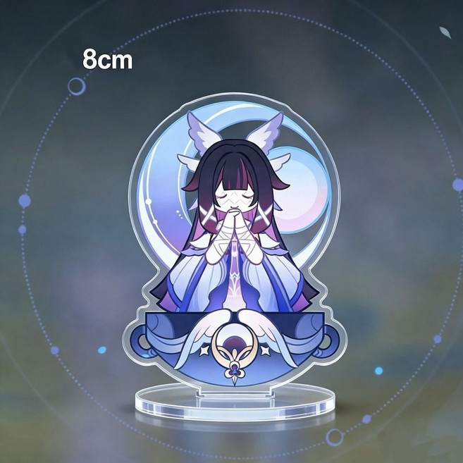 원신 굿즈 콜롬비나 공월 일러스트 아크릴 스탠드 피규어 데스크탑 장식 모형, 1개