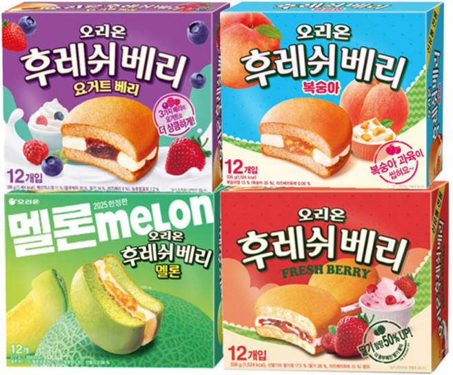 오리온 후레쉬베리 336g 복숭아 요거트베리, 오리지널 336g