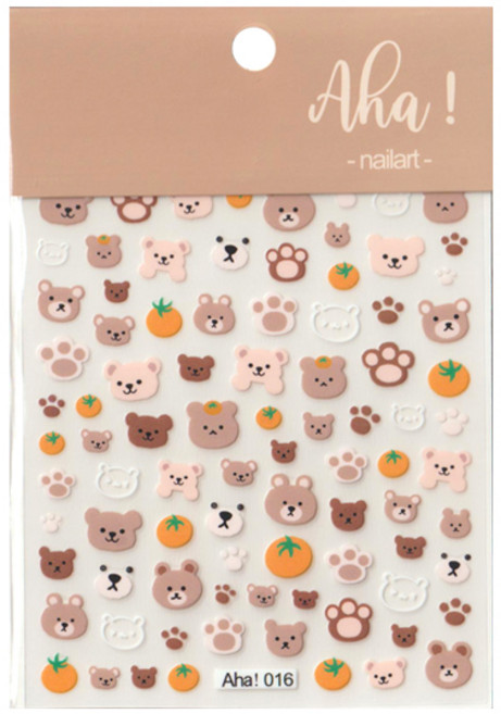 캐릭터 네일 스티커 - 베어베어, 1개, 단품