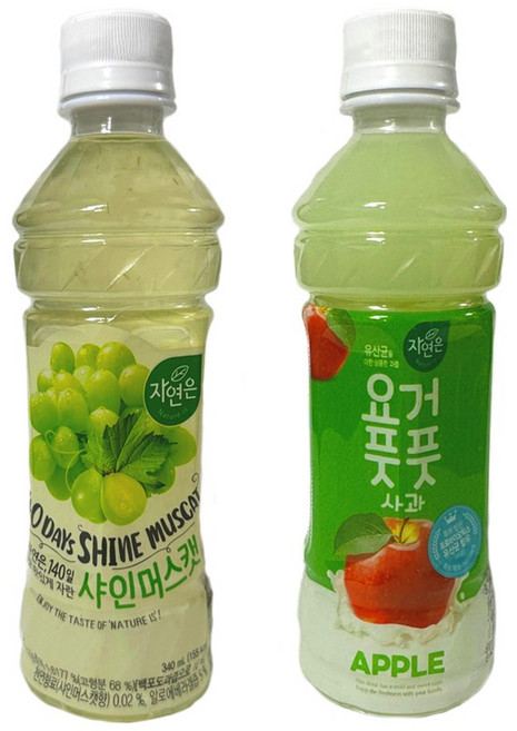웅진 요거상큼 샤인머스캣 340mlx12펫+사과 340mlx12펫, 340mlx24펫, 24개, 340ml
