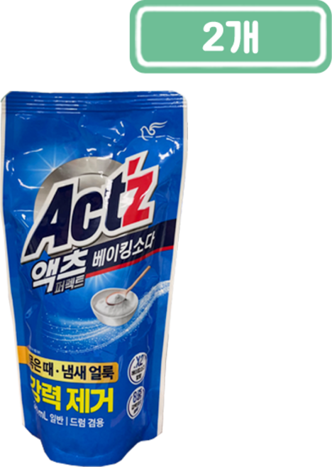 피죤 액츠 퍼펙트 베이킹소다 액상세제 리필, 300ml, 2개