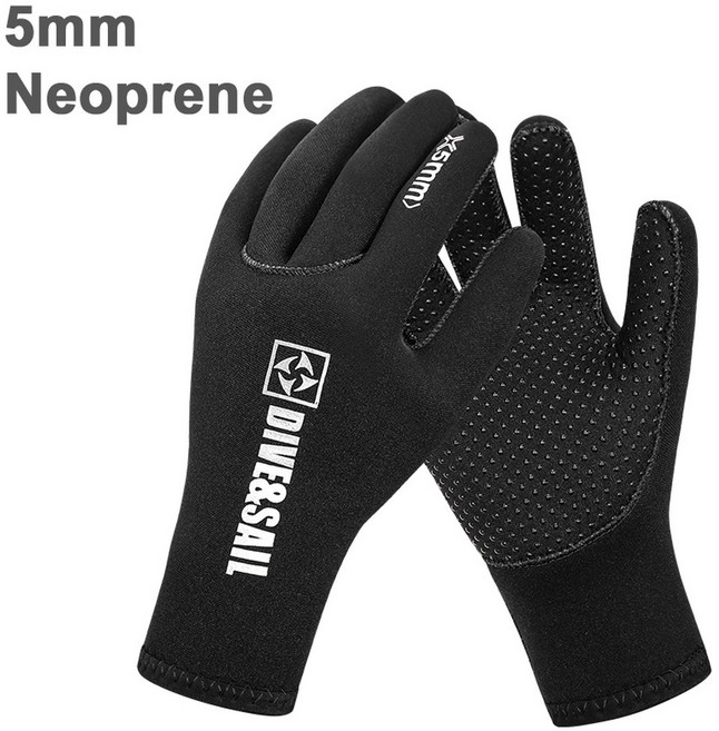 스쿠버 다이빙 스노클링 장갑 카약 패들링 따뜻한 네오프렌 5MM 서핑 다섯 수상 장갑 잠수복 겨울 손가락, D548027N 5mm