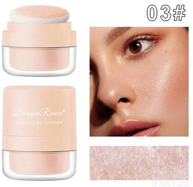하이라이터 패션 파우더 바디 쉬머 컨투어 블러시 쉐이딩 글리터 여성 페이스 메이크업 하이라이트 화장품, [03]03, 1개