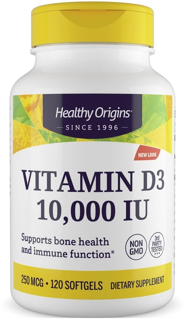 헬시오리진스 비타민 D3 10000 IU 소프트젤, 120정, 1개 - 쿠팡