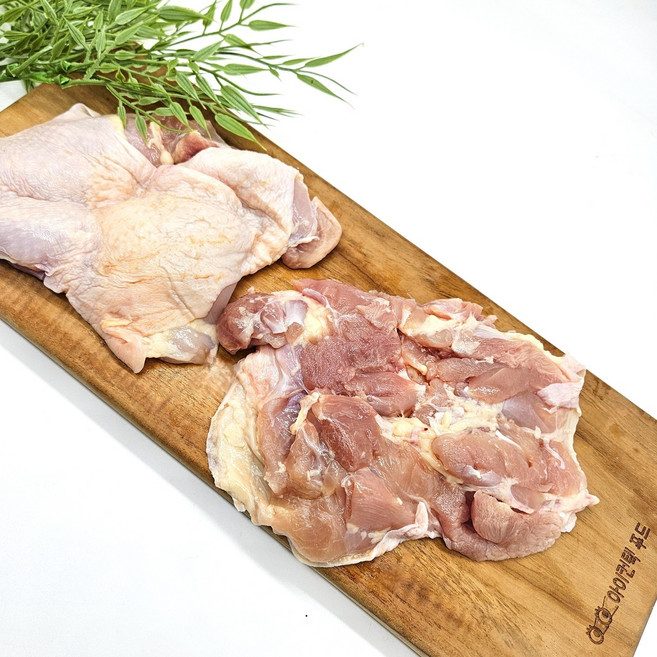 뼈없는 닭정육 순살 닭다리살 껍질, 2kg, 1개