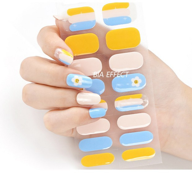 [붙이고 굽는 반경화 셀프젤네일] 비아이펙트 알로하 리얼 젤네일 스티커 16피스x2장=32피스 / 마일드컬렉션 시리즈 (믹스앤매치), 0071 드리머