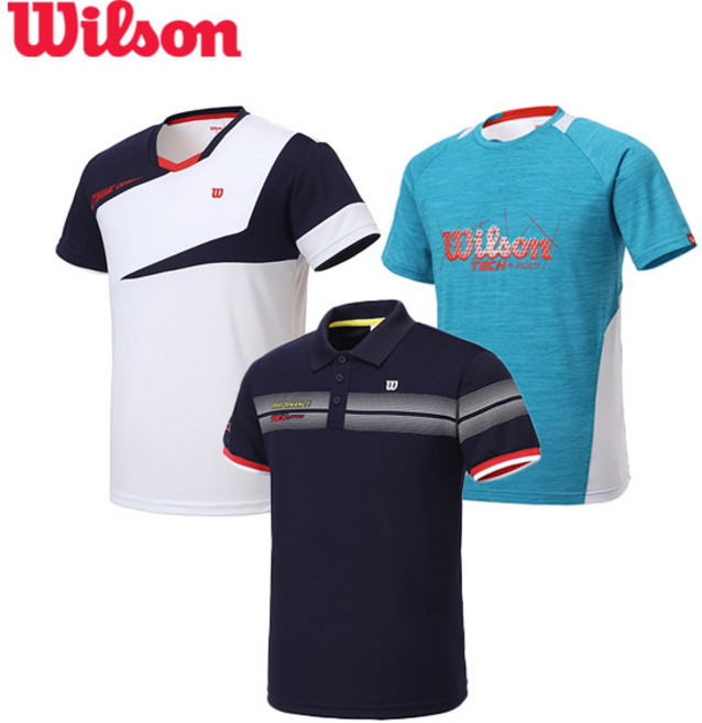 윌슨 반팔티셔츠 택1 단체티 테니스 배드민턴