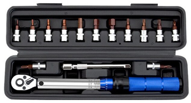 자이언트 토크렌치 자전거 수리키트 공구세트 안장 바이크 셀프 1/4 2-24N.m, (1/4 2-24N.m) 토크 렌치, 1세트