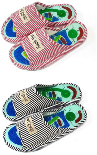 지압 실내화 슬리퍼 남성용 여성용 발 마사지 시원한 플라스틱 지압