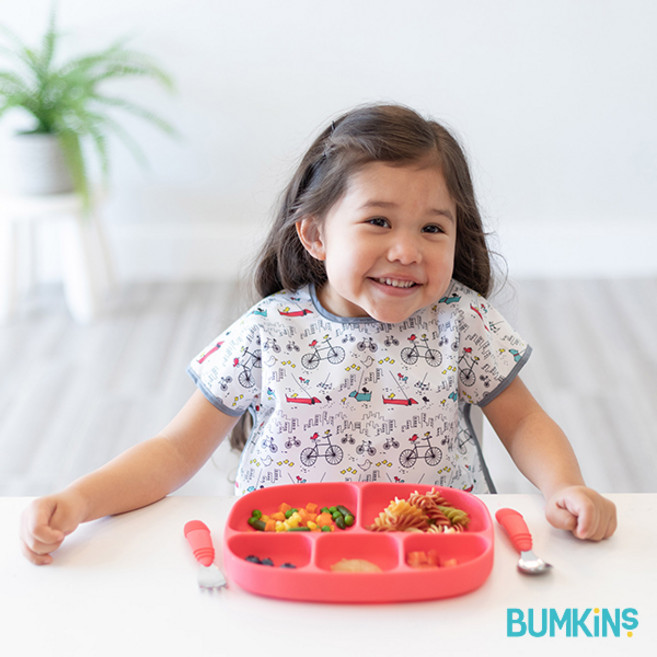 범킨스 자기주도 이유식 유아 흡착식판 5구, 레드, 1개, 단품