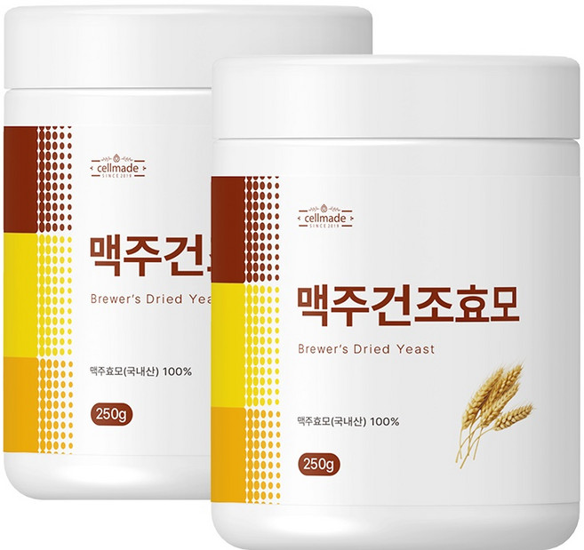 맥주효모 분말 가루 100% 국내산 맥주효모분말, 2개, 250g