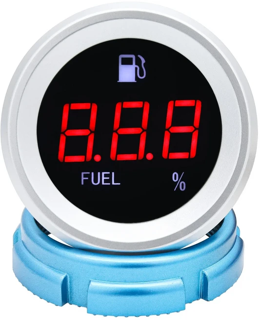 디지털 52mm 연료 레벨 게이지 + 센서 100 ~ 0-190ohm 자동차 트럭 12V/24V 용 방수 LCD 오일 탱크 미터, 15 only gauge