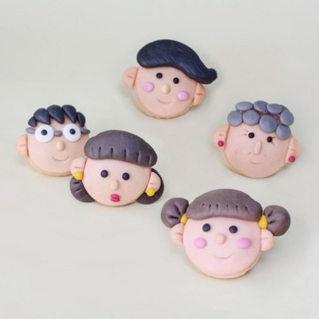 추석 새해 전통 우리 가족 얼굴 모양 송편 만들기 DIY 키트 어린이집 유치원 초등 유아, 1개