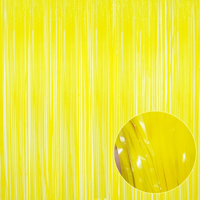 파티커튼 생일 홈파티 벽장식 파티수술, 09.옐로우