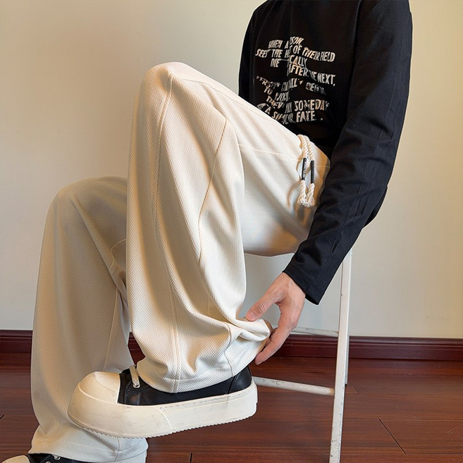 人字紋提花彎刀長褲 2026春季新款運動休閒長褲