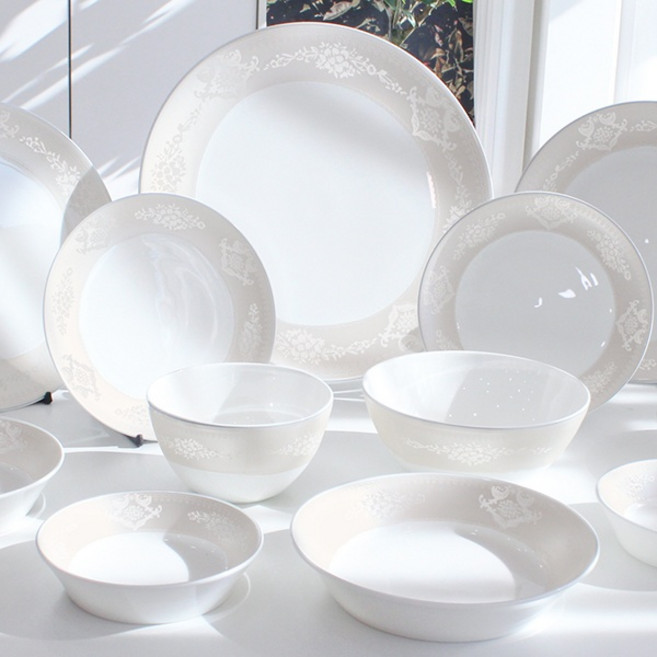 한국도자기 본차이나 레이스 10인 식기 홈세트(33P), 1개