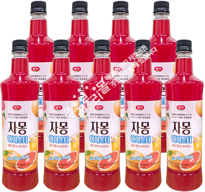 광야식품 자몽 베이스 아이스티, 970ml, 9개