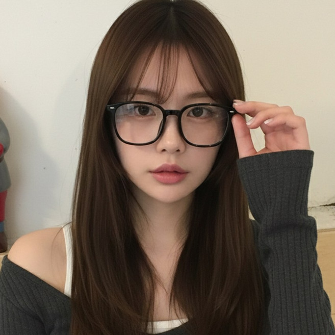 블링살롱 남녀공용 너드 슬림 사각 빅사이즈 뿔테 안경테