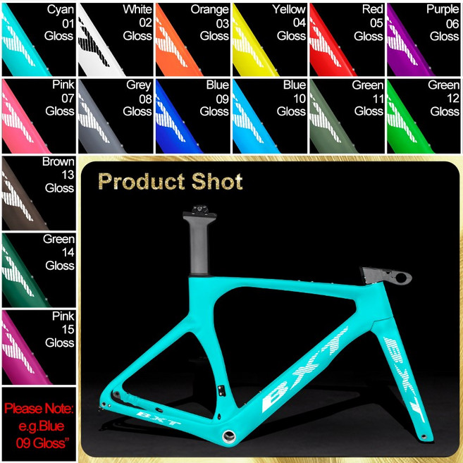 BXT 풀 카본 T1000 TT 프레임 트라이애슬론 자전거 디스크 브레이크 하이 퀄리티 타임, 04 Color Gloss, 1개