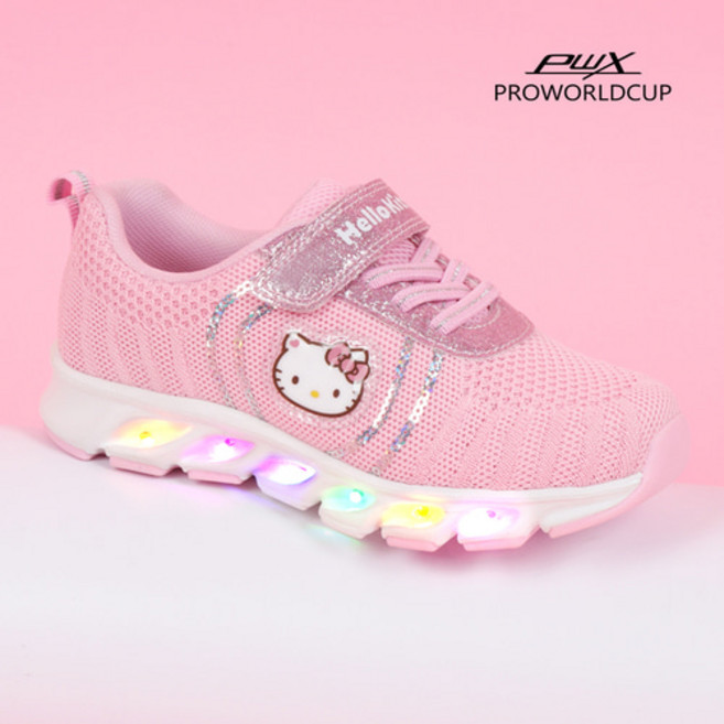 [PWX]프로월드컵키즈 헬로키티펑키 라이팅운동화 (PK)
