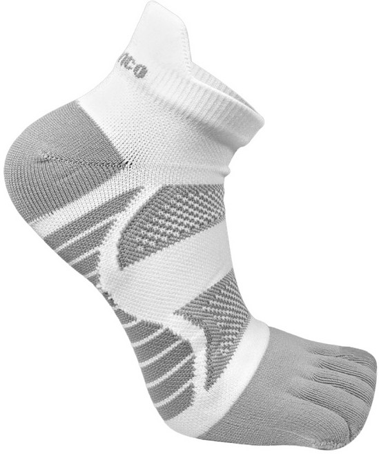 베룽코 패스터 앵클 스포츠 마라톤 사이클 러닝 트레킹 골프 발가락 양말, L 270~290mm, 그레이화이트, 1개