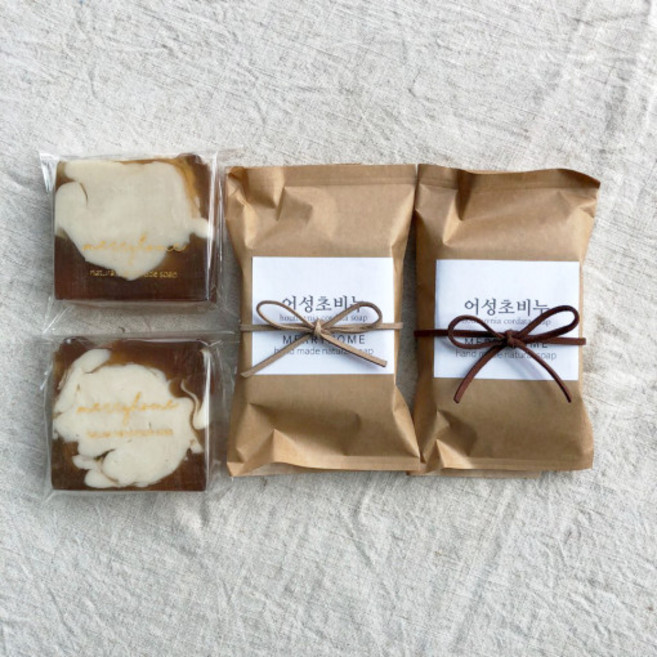 어성초 천연비누 여드름 피부염 피부진정 피지케어 순한 세안비누 메리홈, 110g, 1개입