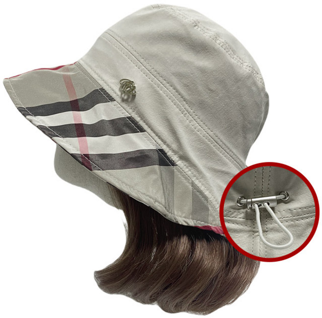 엄마짱 MHS_8703_왕체크비 밴딩 골프벙거지 / 골프모자 스토프 밴딩 체크모자 가족여행 등산용 예쁜엄마모자 햇빛가리개 엄마선물모자 미시모자 중년여성 산책모자 패션모자
