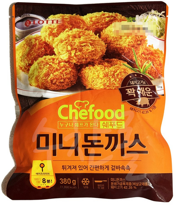 롯데푸드 쉐푸드 미니 돈까스, 2개, 380g