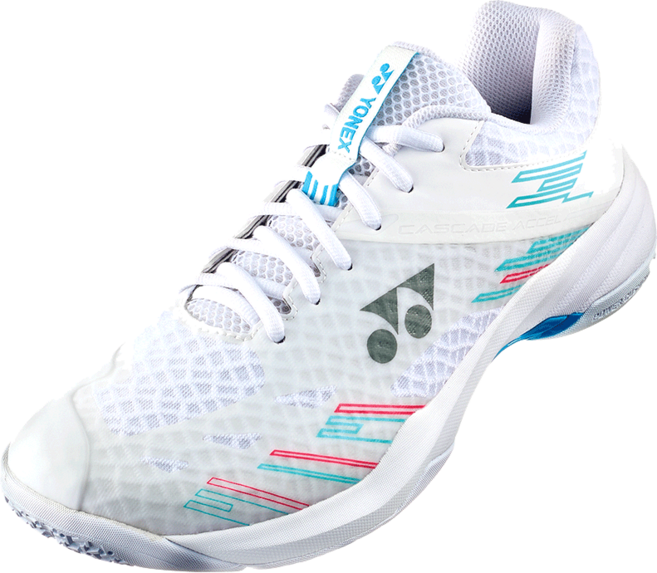 요넥스 배드민턴화 캐스케이드 엑셀 악셀 2025년형 와이드형 화이트 스카이블루 SHB-CA1WEX ACCEL