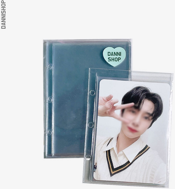 3공 포카 바인더 PVC 국산 투명 속지 10장