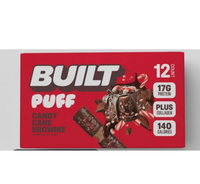 Built Puff Bar 빌트 프로틴 바 신제품! 시즌 캔디 케인 브라우니 맛 12개입 124285, Built Puff Bar 빌트 프로틴 바 신제품! 시 - 쿠팡