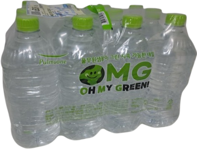 풀무원샘물 생수 무라벨, 1L, 12개