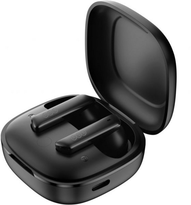 QCY HT05 멀티 모드 액티브 노이즈 캔슬링 무선 이어버드 블루투스 헤드폰 30시간 재생 시간 5.2 123753, Black