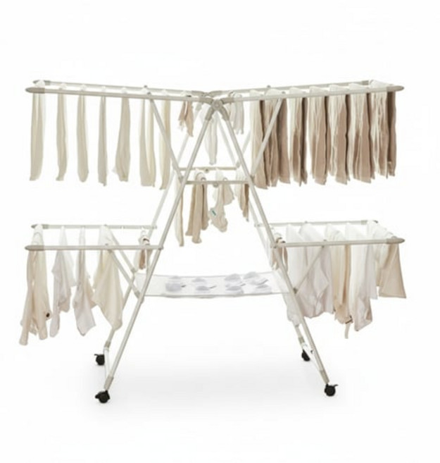 한샘 메쉬형 양날개 플러스 건조대, 화이트
