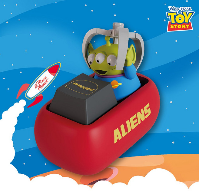 [타이니빌 공식] 디즈니 알린 키캡 랜덤 키링 피규어(1EA), 1개